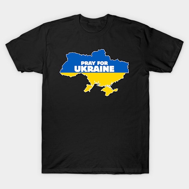 Pray For Ukraine - Ukrainian Flag - I Stand With Ukraine T-Shirt by The lantern girl